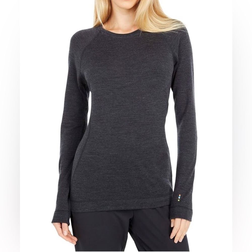 SMARTWOOL Merino Wool 250 Base Layer Crew Charcoal Women’s Medium